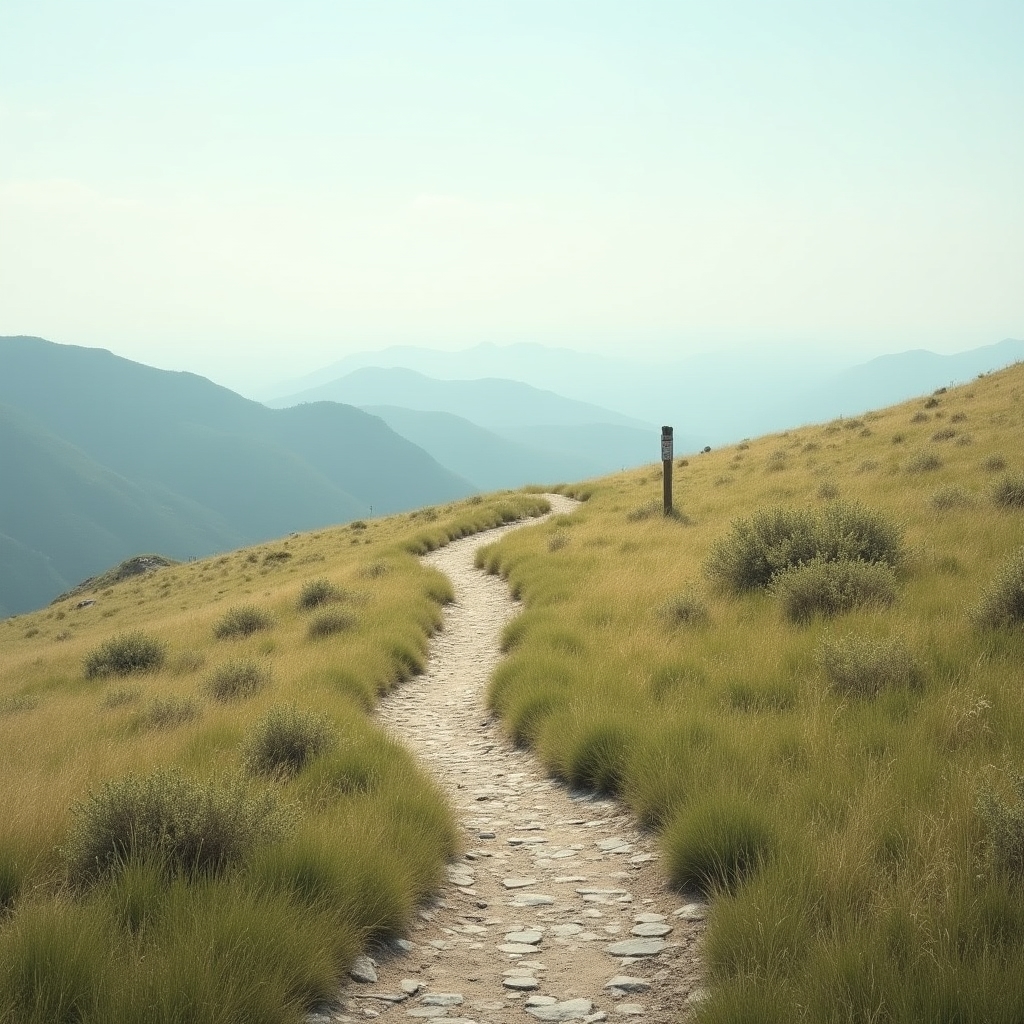 Sentiero di montagna tra prati e boschi dell'Appennino